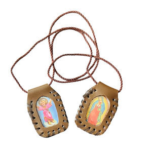 Saint and Virgin Scapular Necklace Guadalupe Child Divine Sacred Heart Carmen